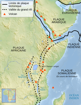 Carte de la vall&eacute;e du Grand Rift. Cr&eacute;dit S&eacute;mhur, via Wikimedia Commons